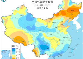 氣溫前升后降  周內(nèi)降水減少 ()